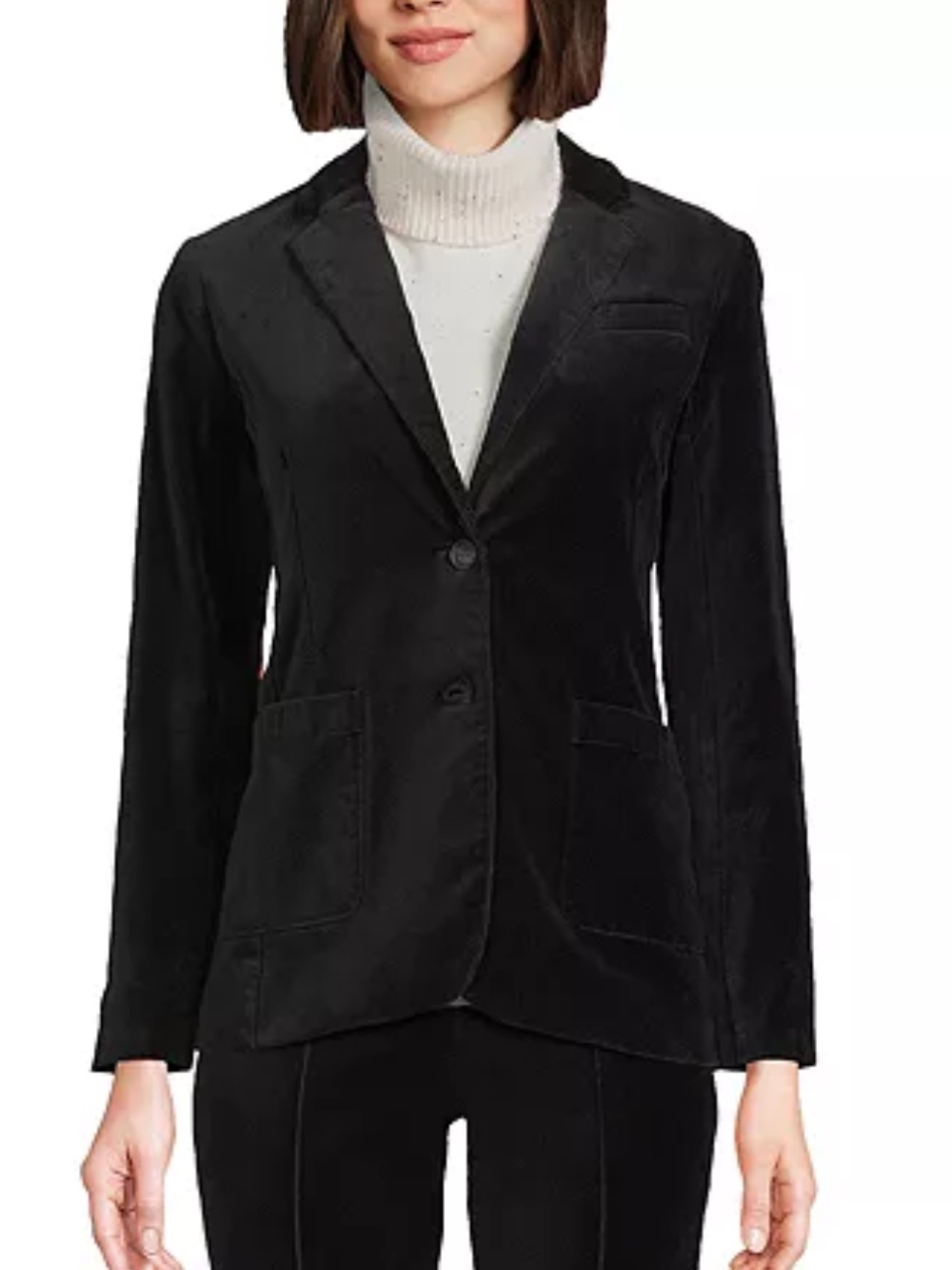 Lands' End Women's Velvet Blazer Jacket Holiday Size Large 14-16
